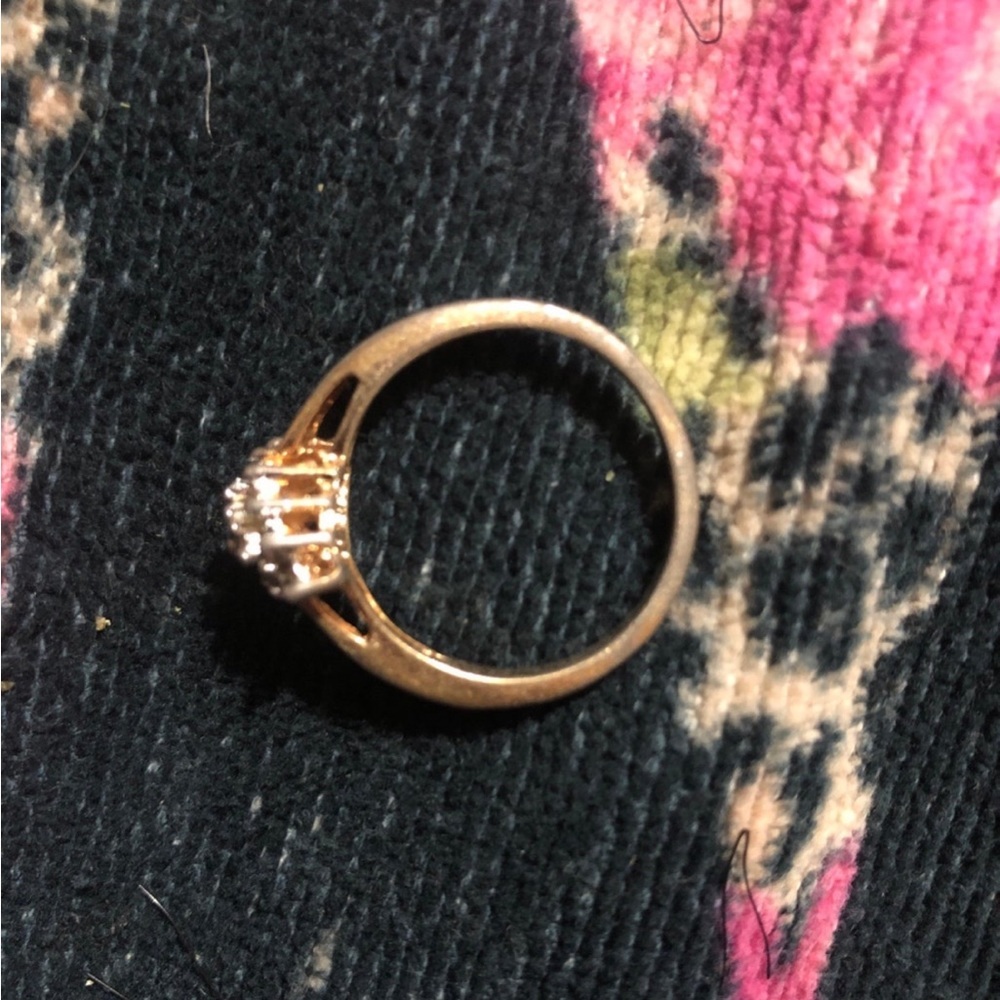 10k gold plated cluster ring vintage - Picture 4 of 5